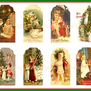 Christmas Tags, Digital Christmas Tags, Victorian Christmas Tags, Christmas Git Tags, Digital Christmas Gift Tags, Victorian Tags