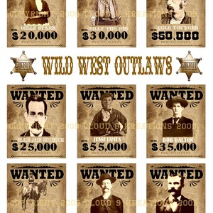 Western Wanted Posters, Western Outlaws, Outlaw Posters, Western Outlaws Posters, Outlaw Wanted Posters, Wanted Posters, West, image 3