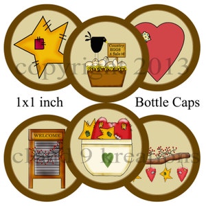 Country Sampler Bottle Caps