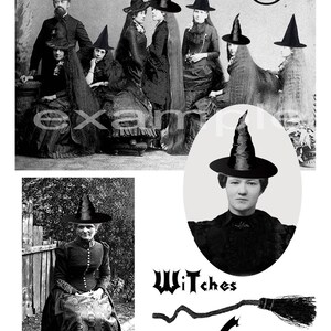 Halloween...Witches Coven Digital Collage Sheet Digital Download Printable Clipart Graphic Witch