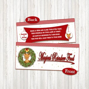 Reindeer Food Topper, Magical Reindeer Food Topper, Reindeer Food Treat Topper, Christmas Reindeer Food Topper, Reindeer Topper