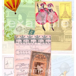 Trip To Paris Junk Journal Ephemera Scrapbook Embellishment JPG PDF