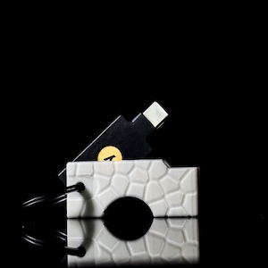 Yubikey NFC 5 & 5C Case, USB-A and UBS-C Protective Cover,Keychain Pouch, Made in France
