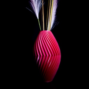 3D Printed Spiral Vase, ORIXA Decorative Vase, Geometric Vase for Fresh or Artificial Flowers, Centerpiece Dried Flower Vase