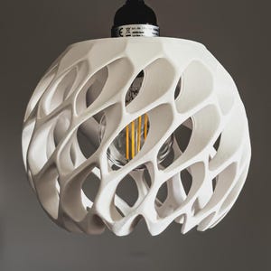 Geometric Design Light Ceiling Light, Pendant Light for E26/27 Socket, Futuristic Inspired Fixture with Symmetrical and Openwork Patterns