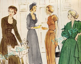 Ladies Home Journal fashion plate from 1940s Vintage Magazines Posters, prints, photos, Vintage Cover Art, Magazine Cover, Instant download