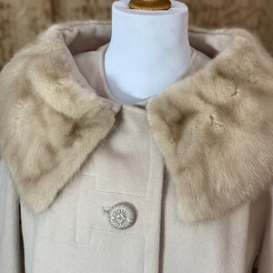 Vintage Cashmere Mink Coat Neusteters Vintage 50s - 60s Camel Tan Small - Medium image 5