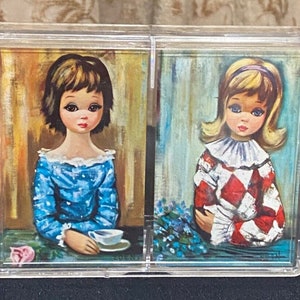 Eden Big Eyes Girl speelkaarten Vintage jaren 1960 Whitman 2 complete verzegelde decks