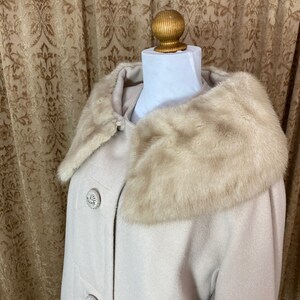 Vintage Cashmere Mink Coat Neusteters Vintage 50s - 60s Camel Tan Small - Medium image 7