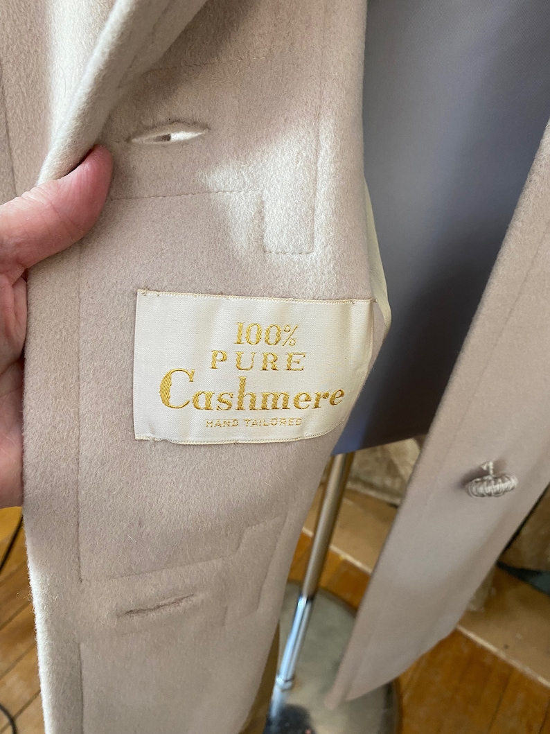 Vintage Cashmere Mink Coat Neusteters Vintage 50s - 60s Camel Tan Small - Medium image 10