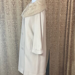 Vintage Cashmere Mink Coat Neusteters Vintage 50s - 60s Camel Tan Small - Medium image 3