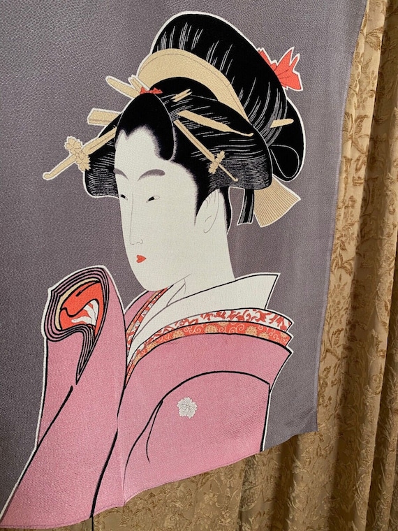 LARGE SQUARE SCARF GEISHA GIRL