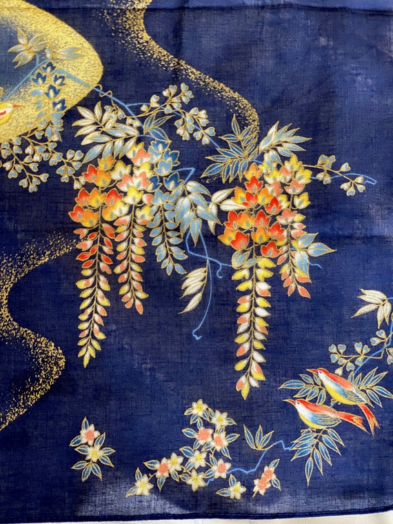 Hand Painted Silk Scarf / Handkerchief / Wall Han… - image 4