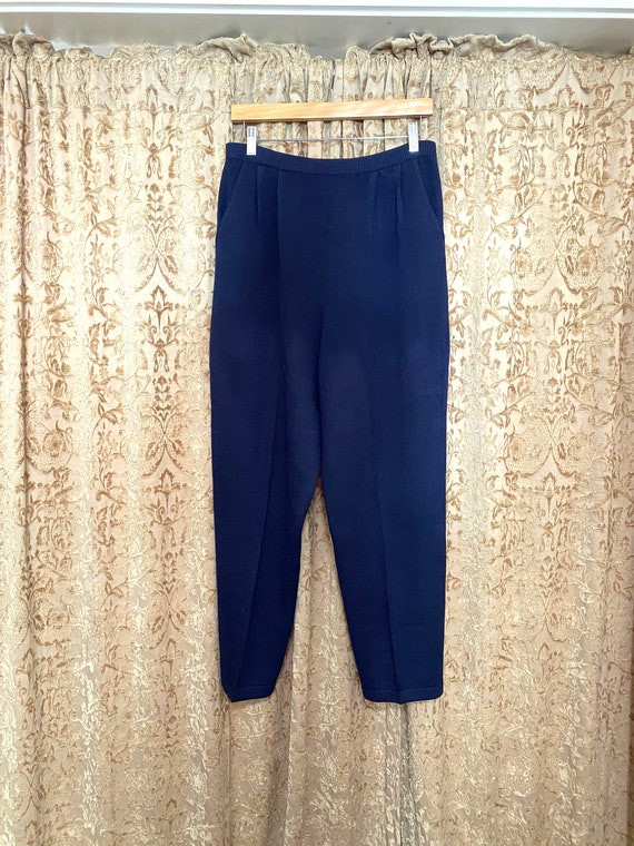Navy St. John Pleated Trousers Pants Vintage 80s … - image 6