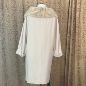 Vintage Cashmere Mink Coat Neusteters Vintage 50s - 60s Camel Tan Small - Medium image 4