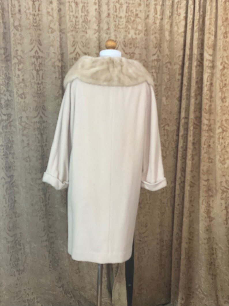 Vintage Cashmere Mink Coat Neusteters Vintage 50s - 60s Camel Tan Small - Medium image 4