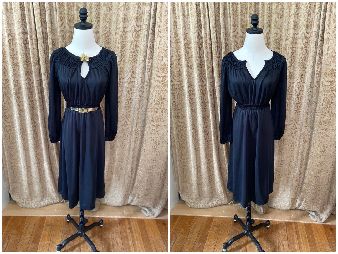 Robe Année 70 Robe Disco AnnÃ©e 80 Robe Disco Noire Vintage Des