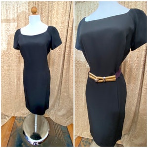 1990s Black Silk Dress Linda Allard for Ellen Tracy 10