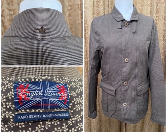 Vintage Utility Jacket Brown Houndstooth English Laundry
