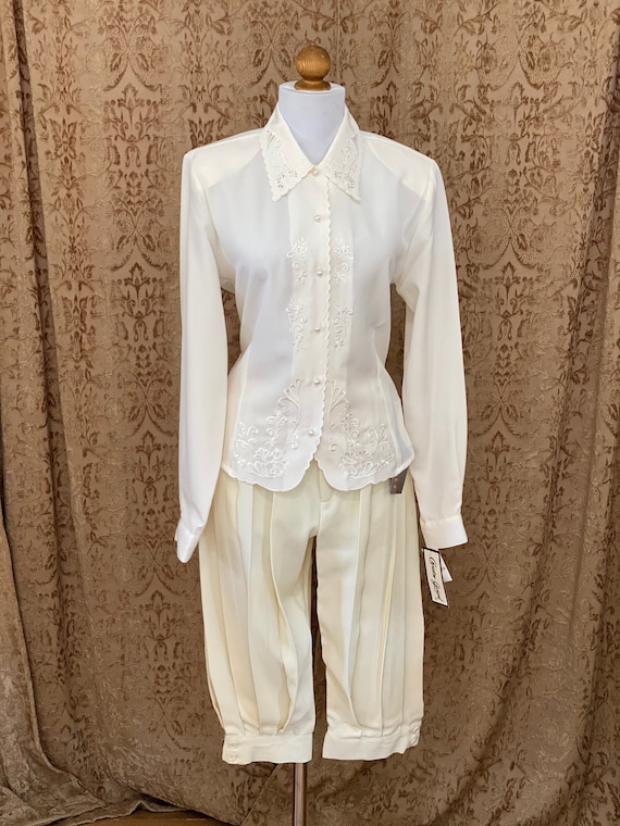 Long Sleeve Blouse 80s Deadstock Christine Gerard 