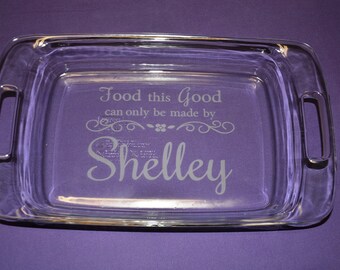 personalized baking dish etsy