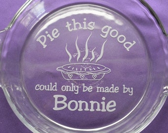 personalised pie dish