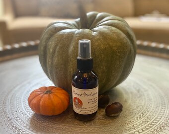 Harvest Moon high vibrational aromatherapy spray mist essential oils, fire agate crystal, full moon water fall autumn reiki charged