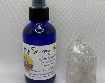 JOY 2 oz spray full moon and reiki charged aromatherapy spray clearing and uplifting Baltic amber crystal