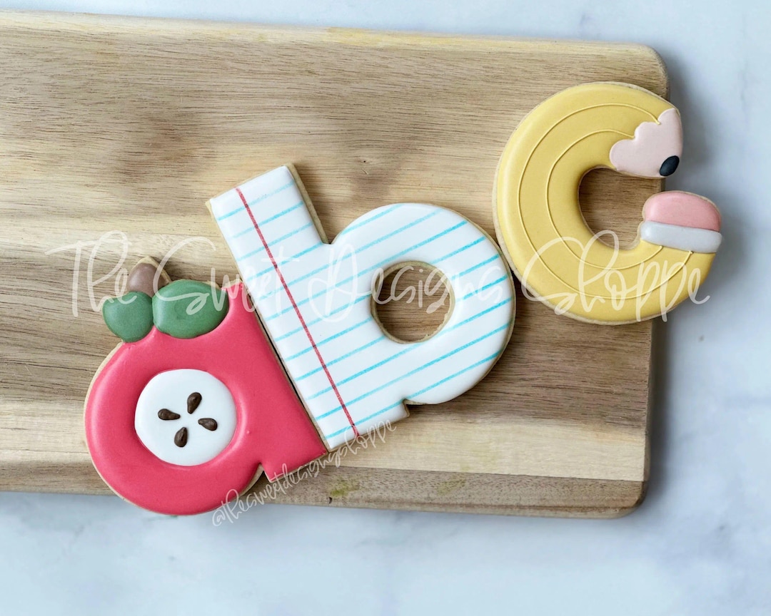 Abc Lower Case Cutters Set - Set of 3 - Cookie Cutters - Etsy