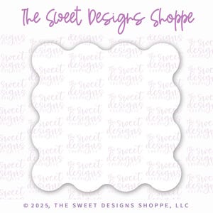 May include: A white square with rounded edges, surrounded by a pattern of the text "The Sweet Designs" repeated in a light purple color. The text "The Sweet Designs Shoppe" appears in a larger font at the top of the image, and the text "©2025, THE SWEET DESIGNS SHOPPE, LLC" appears at the bottom of the image.
