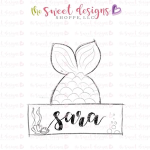 Mermaid Tail Plaque - Cookie Cutter