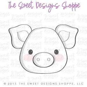 Pig Face v2- Cookie Cutter