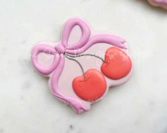 Cherry with Bow- Cookie Cutter