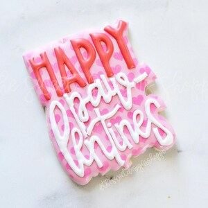 Happy Paw-lentines - Modern Plaque - Cookie Cutter