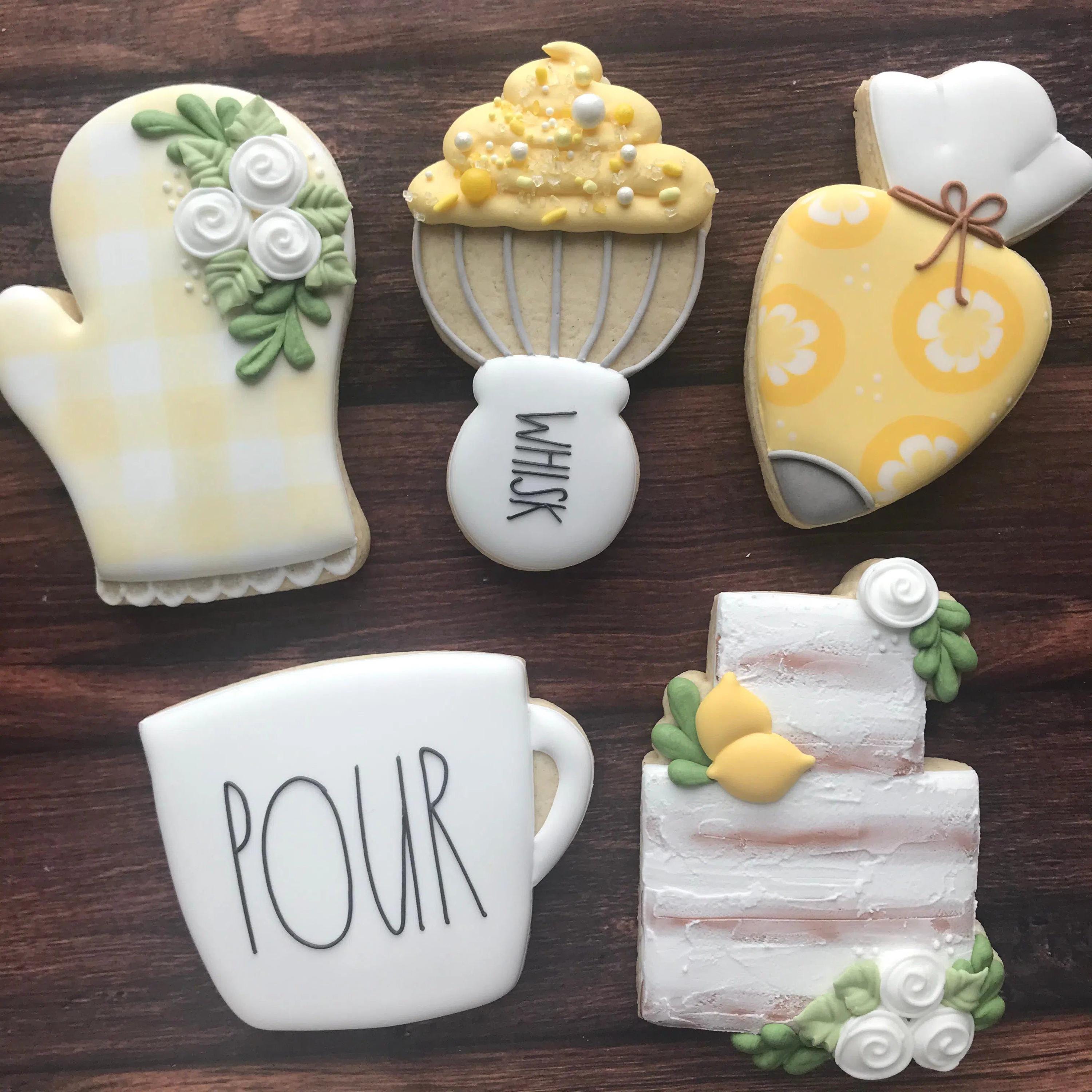 Lemon Baking Class Cookie Cutters Set - Maddie's Cookie Co. - Set of 5 Cookie Cutters - Online Class not included.