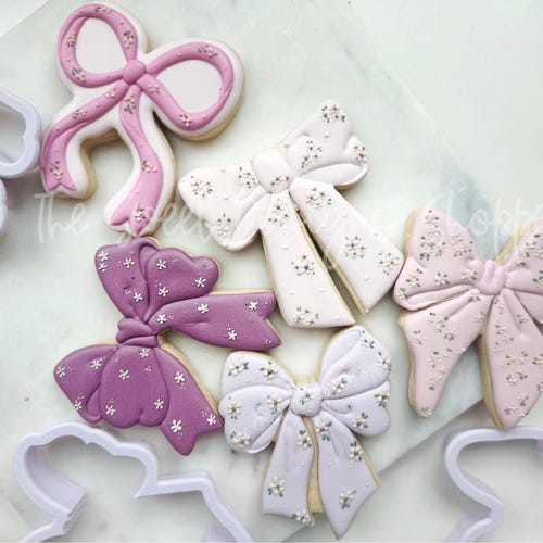 Bow Cookie Cutter Set - 3 Plastic Bow Tie Cutters For Cake, Cookies & Fondant - View #7