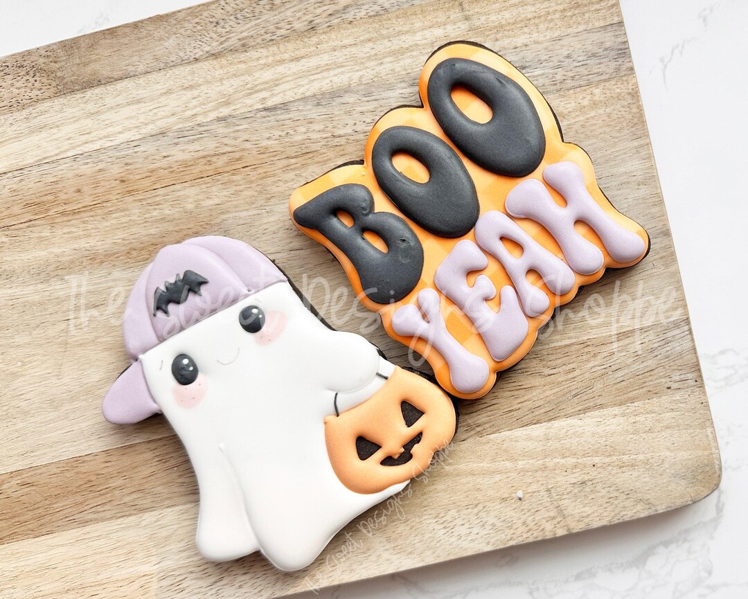 BOO YEAH & Hip Ghost Cookie Cutter Set - Set of 2 - Cookie Cutters - Etsy