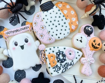 The Frosted Cookiery "Ghostly Halloween" Class - Cookie Cutters Set Only - Set of 4 Cookie Cutters - Class not included.