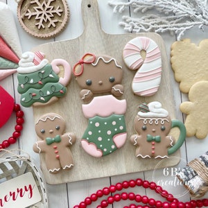 6 B&#39;s Creations: Teaching Partners Class Ginger Baby - Set of 6 Cookie Cutters - Online Class not included