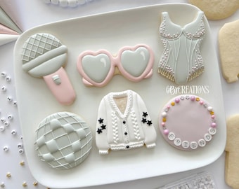 6B&#39;s Creations: Teaching Partners Class - Swifties - Set of 4 Mid Size Cookie Cutters - Online Class not included