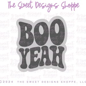 BOO YEAH & Hip Ghost Cookie Cutter Set - Set of 2 - Cookie Cutters - Etsy