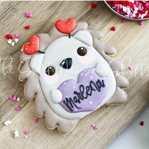 Cute Hedgehog with Heart Headband - Cookie Cutter