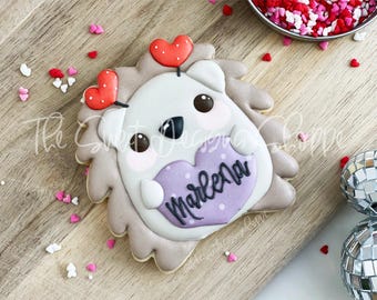 Cute Hedgehog with Heart Headband - Cookie Cutter