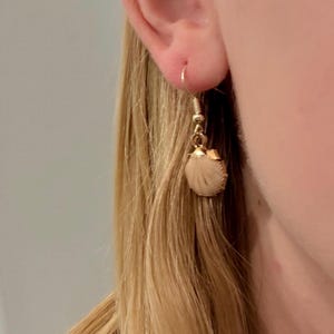 Seashell earrings, drop earrings