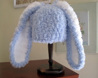 Baby Boy Bunny Hat, Crochet Bunny Hat, Easter Bunny Hat, Baby Easter Hat, Baby Hat, Boy Baby Bunny Hat, Blue Bunny Hat, Boy Newborn Hat,