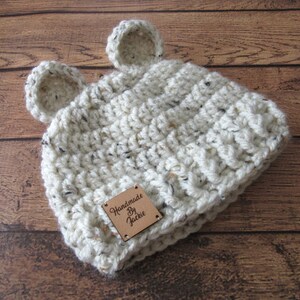 Crochet Baby Bear Hat, Baby Bear Hat, Girl Baby Hat, Boy Bear Beanie, Baby Boy Hat, Unisex Newborn Hat, Newborn Hat, Bear Baby Shower