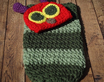 Crochet Baby Caterpillar Costume: Halloween Photo Prop