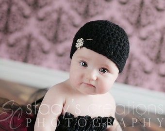 Chapeau de bébé fille, chapeau de bébé Turban, bonnet de bébé fille, chapeau de bébé avec bouton strass, nouveau-né fille Coming Home chapeau, cadeau de Shower de bébé