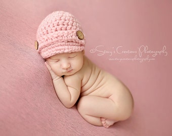 Newborn Girl Hat, Crochet Baby Girl Hat, Newborn Girl Beanie, Baby Hat, Newborn Hat, Infant Hat, Hat for Baby Girls