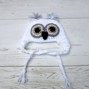 Owl Baby Hat, Baby Snowy Owl Hat, Newborn Halloween Costume, Baby Boy Hat, Baby Girl, Baby Winter Hat, Newborn Owl Hat, Crochet Baby Hat
